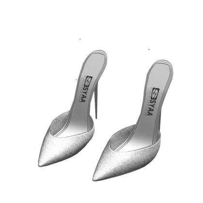 ☆ White Mule Heel  (syaa heeled)