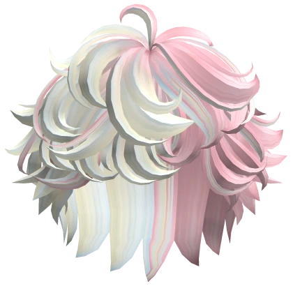 Two-Tone Fluffy Curly Boy Hair (Cotton Candy)