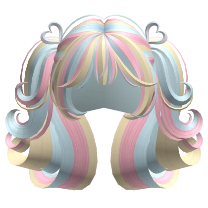 Swirly Short Heart Pigtails (Confetti)