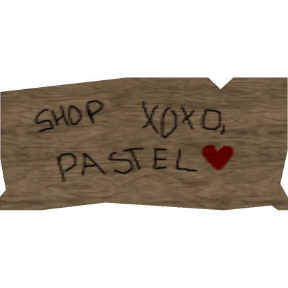 shop xoxo, pastel sign