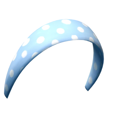 Blue Doll Kawaii Polka Dot Headband