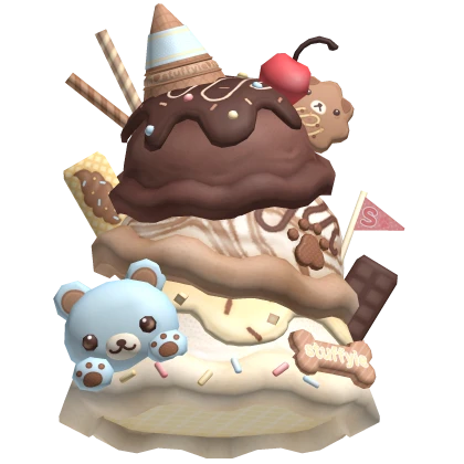ʚ kawaii summer chocolate ice cream stack hat