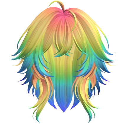 Super Fluffy Anime Short Cut Hairstyle (Rainbow)