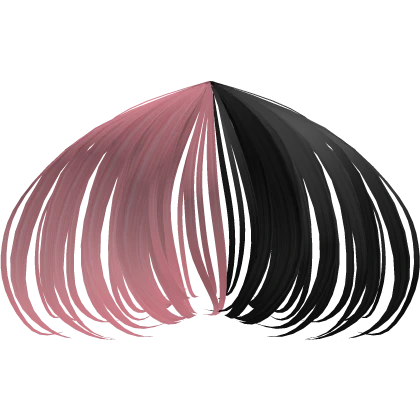 Full Split Black & Pink Wispy Bangs