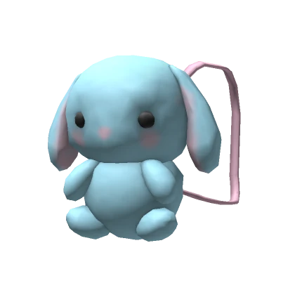 Plush Blue Bunny Backpack