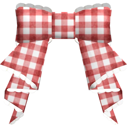 🤍 dolly cottage plaid hair bow (back) red