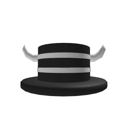 White Striped Top Hat