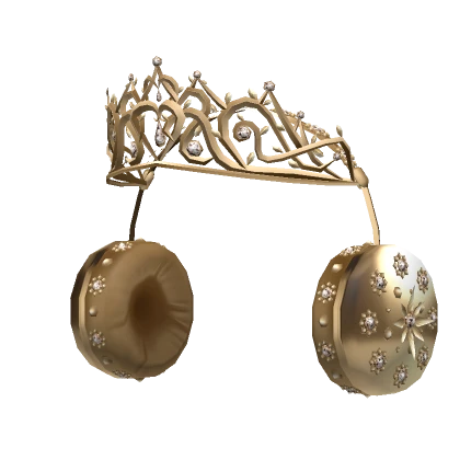 Golden Bejeweled  Tiara Headphone