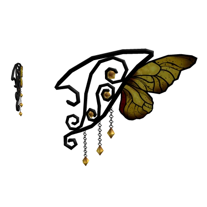 Black Wire Fairy Ears - Yellow