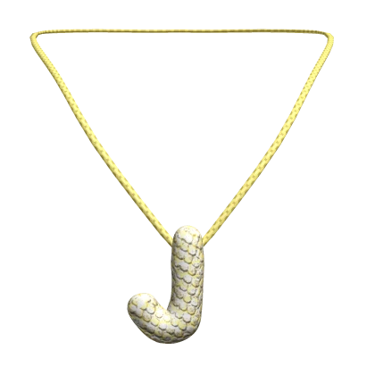 Preppy Bubble Initial Necklace J 3.0 Gold