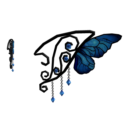 Black Wire Fairy Ears - Blue