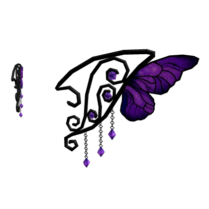 Black Wire Fairy Ears - Purple