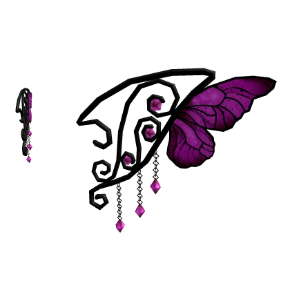 Black Wire Fairy Ears - Pink