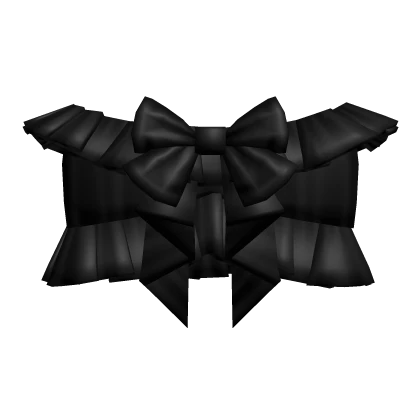3.0 Black Gothic Ruffled Top w Big Bow
