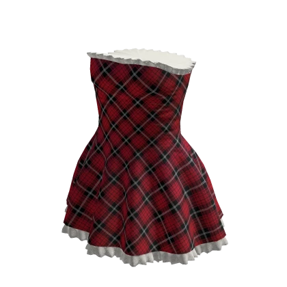 Christmas Red Plaid Dress