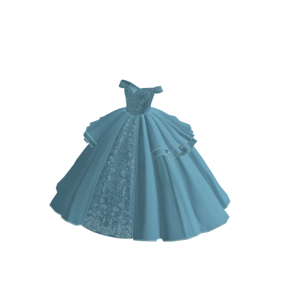 Baby blue Puffy victorian ball gown