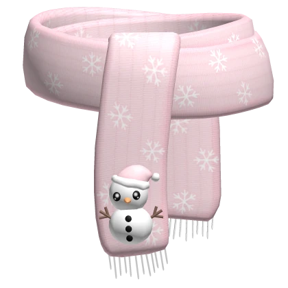 christmas snowman scarf (pink)