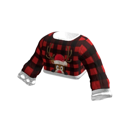 Christmas Cropped Reindeer Sweater