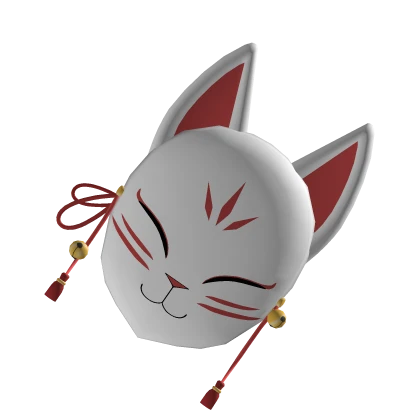 Red Kitsune white mask