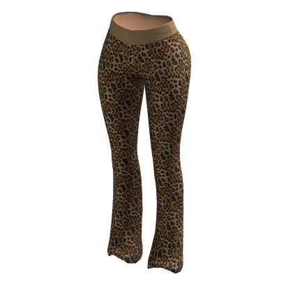 Tracksuit Pants Leopard Euina Baddie Cozy Y2K