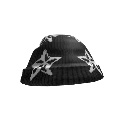 Black Grunge Stars Beanie