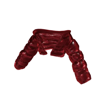 Red oversized puffer coat gaming jacket