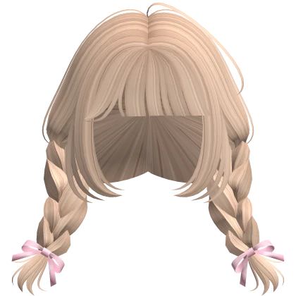 Y2K Anime Mini Braids w/ Ribbons ( Blonde )