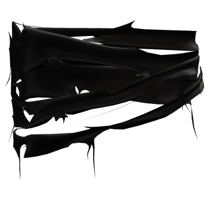 Ripped Shoulder Bandages Black (Right)
