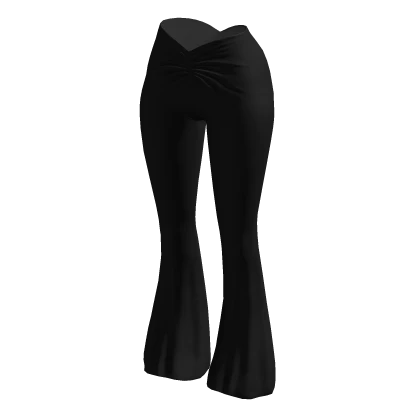 Flared Pants Black Y2K Baddie Summer Tight 2000s