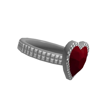 Red Heart Diamond Ring