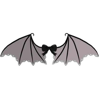 ♡ Spooky Laced Black & Pink Bat Wings