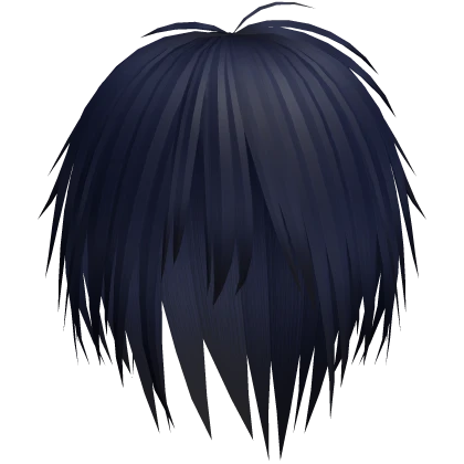 long messy vkei anime hair in blue