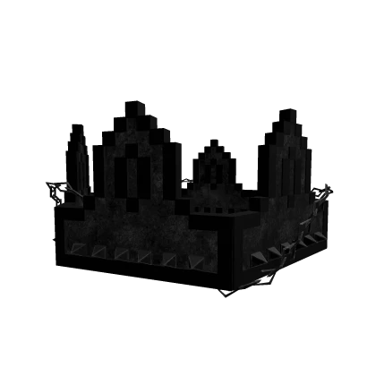 [ADD-ON] Dark Onyx Studded Chained 8-bit Crown