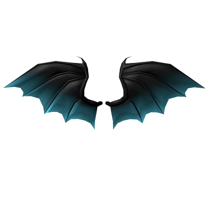 Blue and black dragon wings