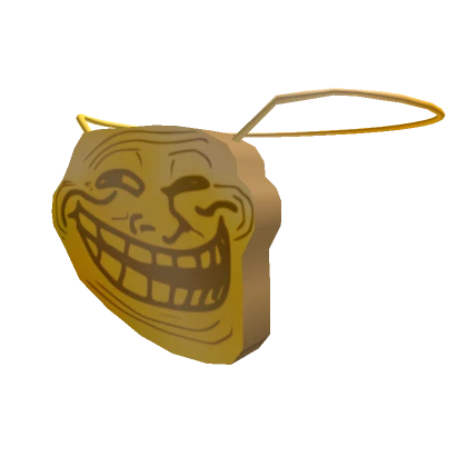 Golden Trollface Necklace