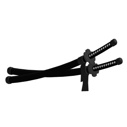 Dual Black Katana Sheathe Set [ Waist ] 