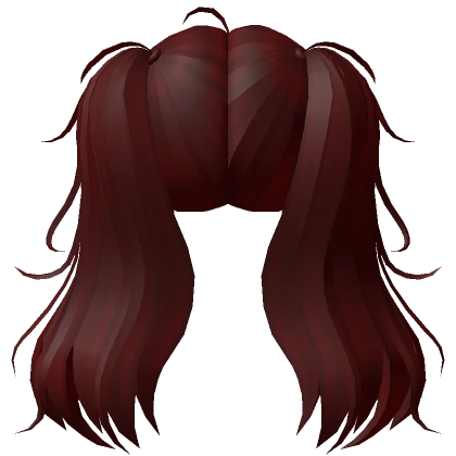 Long Flowy Pigtails Hair Red