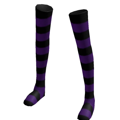 Thigh High Purple Striped Leg Warmers