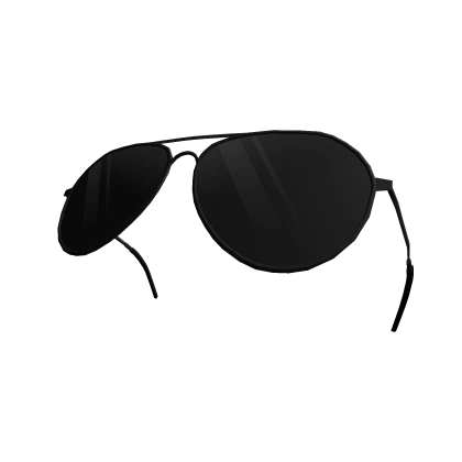 Raised Black Aviator Sunglasses
