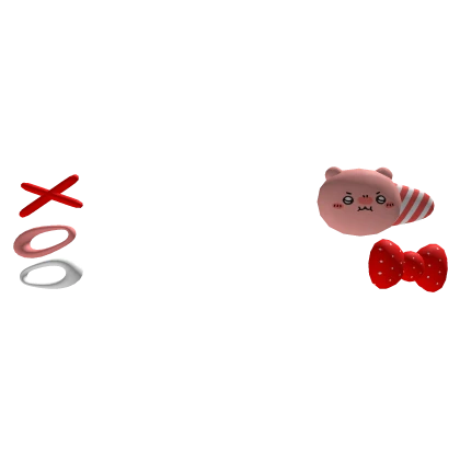  𖹭 : kawaii red angry chiikawa hairclips