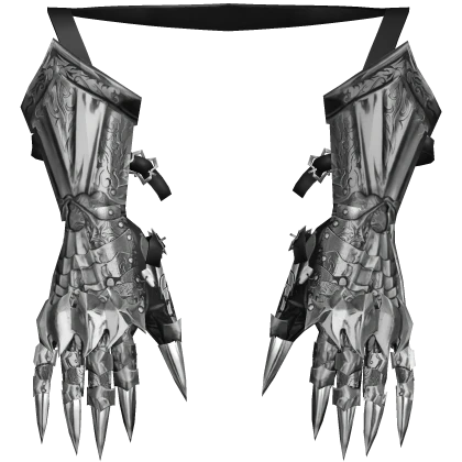 Silver Gauntlets Fantasy Gaian Armor