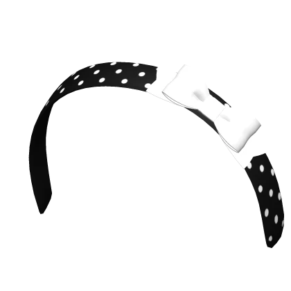 ♡ : cute black polka dot headband with bow ♬