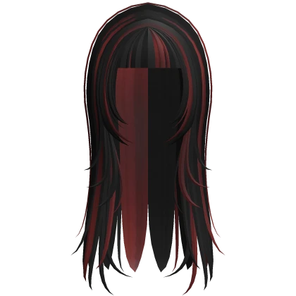 ☆ dracula long wispy emo black n red