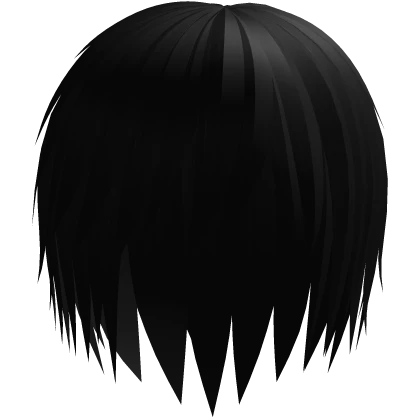black unkept emo scene hairstyle