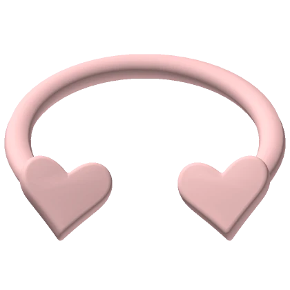 Light Pink 1.0 Nose Heart Piercing