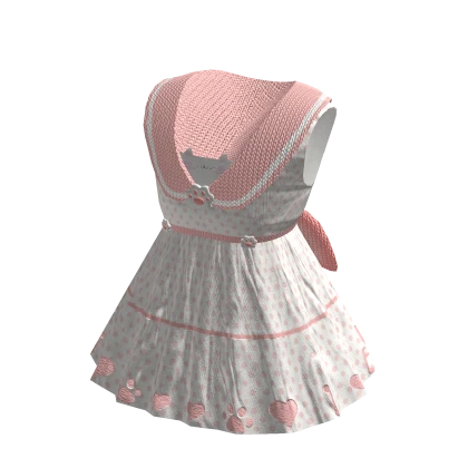 ♡ kawaii kitty paw short school dress ♡ red