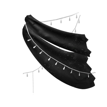 Black Royal Lower Cloak/ Chiton w Silver Chains