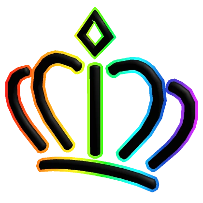 Cartoony Rainbow Neon Crown