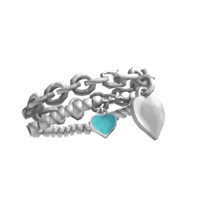 Preppy Silver Heart Charm Bracelet Stack 3.0