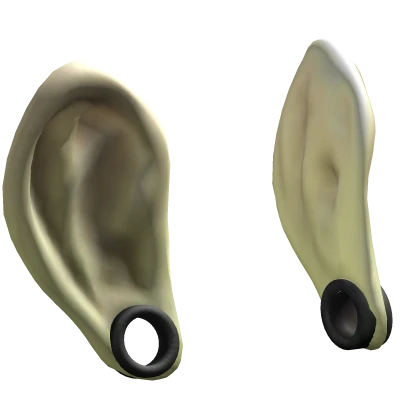 Gauged Humanoid Ears (Pastel Yellow)